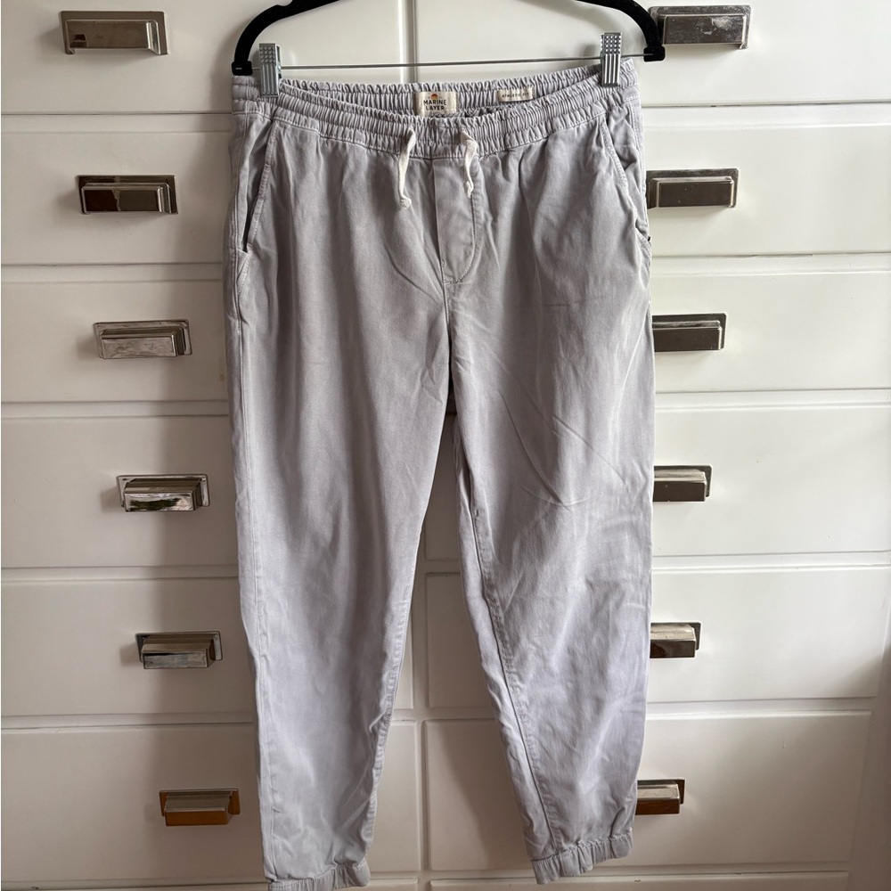 Marine Layer Tan Sweatpants Relaxed Fit - Large